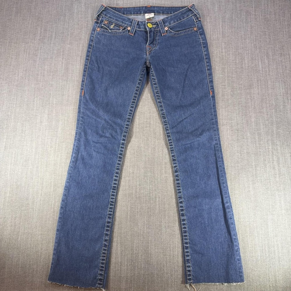 True Religion Billy Jeans Womens 28x31 Blue Straight Denim Medium Wash USA